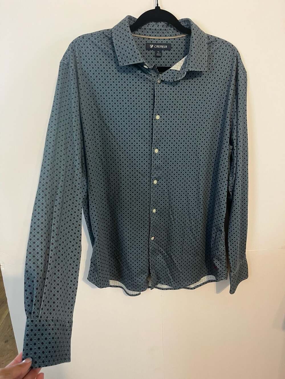 Cremieux Geometric Print Long Sleeve Button Down Shirt Size XL